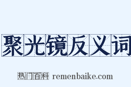 聚光镜反义词是什么意思的图片